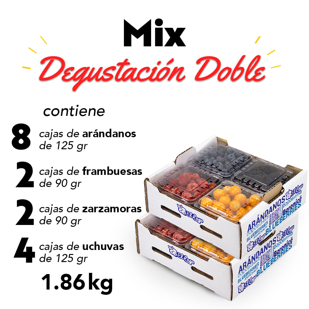 Compra Pack mix degustación de Berries y Uchuvas frescas 1.86 kg